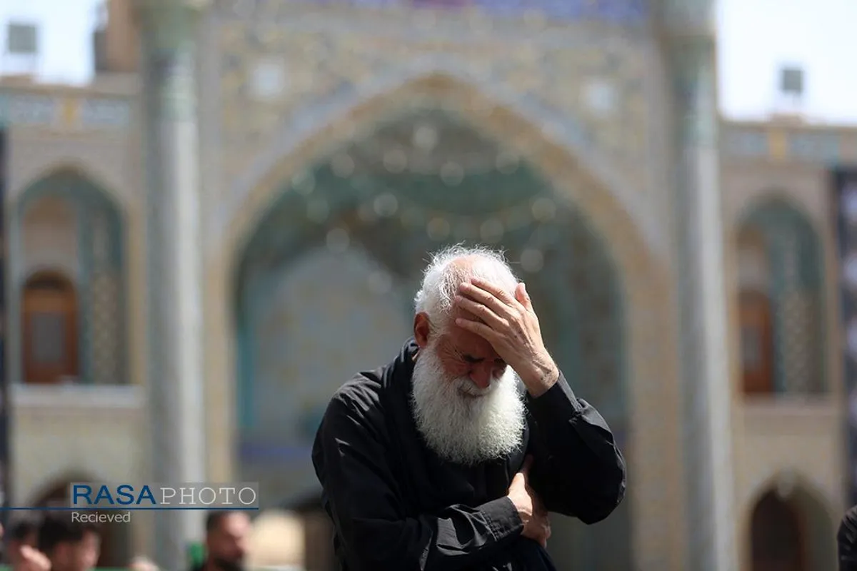 حضور دسته&zwnj;جات عزاداری تاسوعای حسینی در حرم مطهر حضرت معصومه (س)