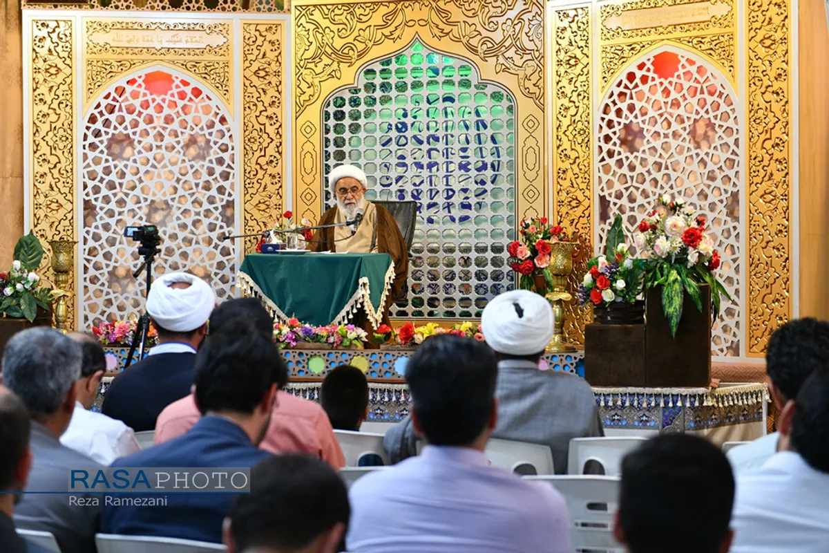 سخنرانی آیت الله شب زنده دار در دیدار جمعی از اساتید دانشگاه و خانواده&zwnj;های ایشان