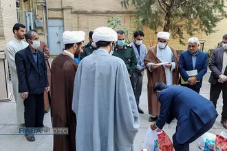 رزمایش کمک مومنانه مدرسه علمیه امیرالمومنین(ع) صحنه&lrm;