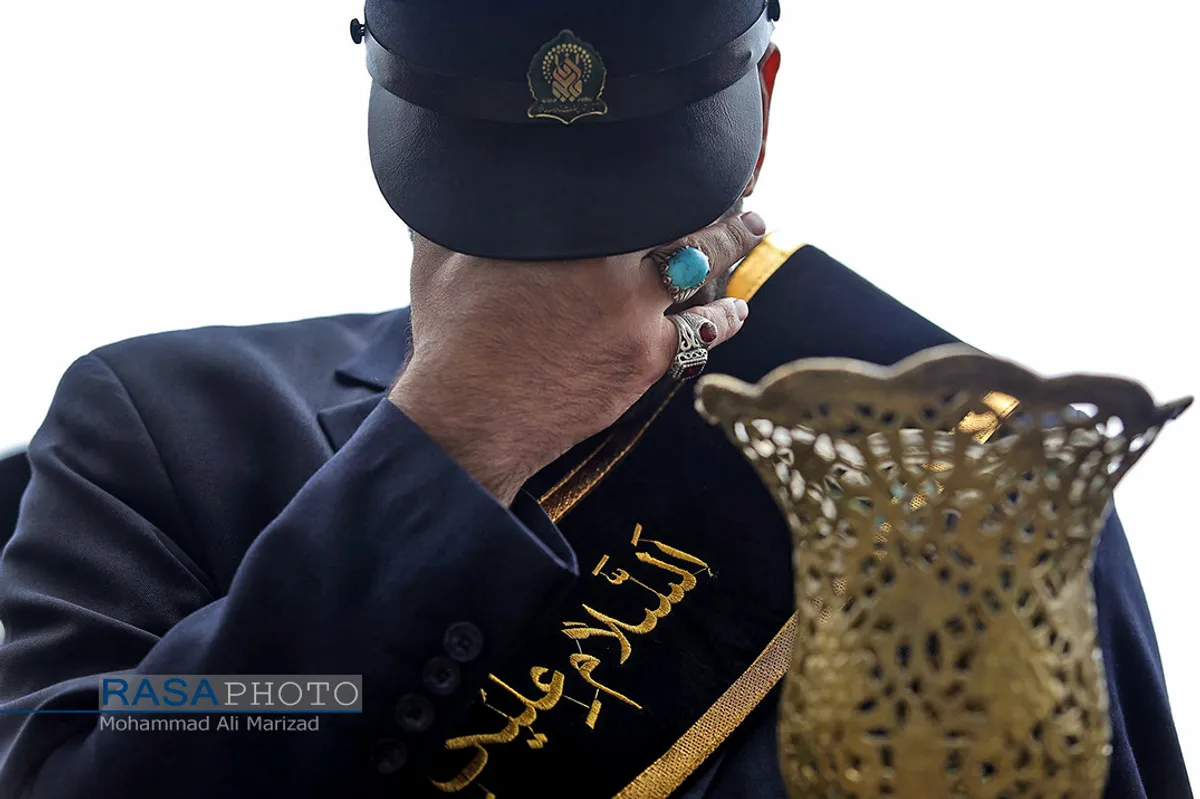 عزاداری خادمان حرم حضرت معصومه (س) در روز شهادت حضرت امام کاظم (ع)