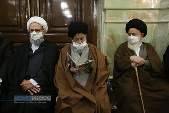 مراسم ترحیم حضرت آیت الله صافی گلپایگانی با حضور مراجع، علما و شخصیت&zwnj;های حوزوی