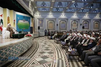 دیدار نخبگان حوزوی و دانشگاهی با حضرت آیت الله جوادی آملی در مشهد