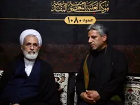 بازدید آیت‌الله اعرافی از موکب حضرت معصومه در مسیر پیاده‌روی اربعین