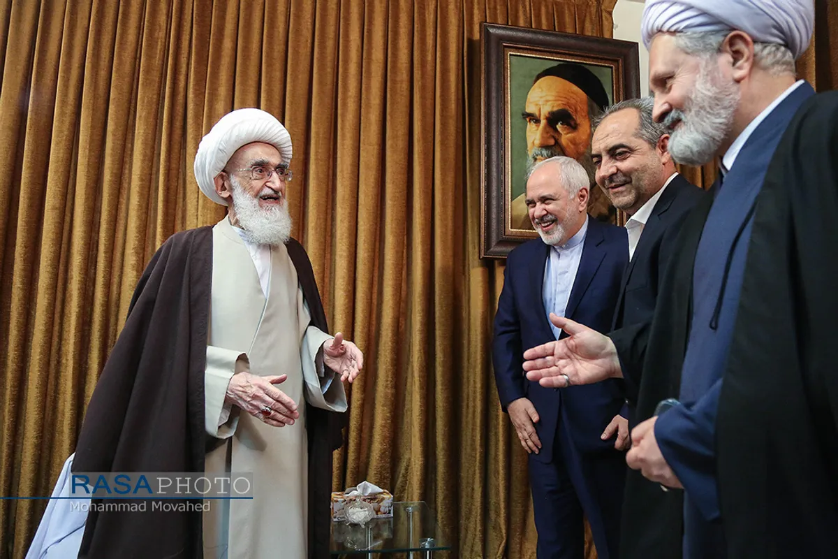 دیدار ظریف وزیر امور خارجه با علما و مراجع تقلید در قم