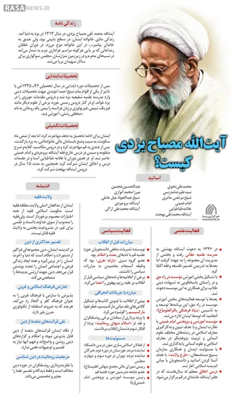 اینفوگرافیک | آیت&lrm;الله مصباح یزدی کیست؟