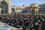آیین تعویض پرچم گنبد منور رضوی در روز میلاد حضرت امام رضا (علیه&zwnj;السلام)