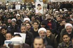 تجمع مردم قم در پی اعلام خبر شهادت رهبر معظم انقلاب