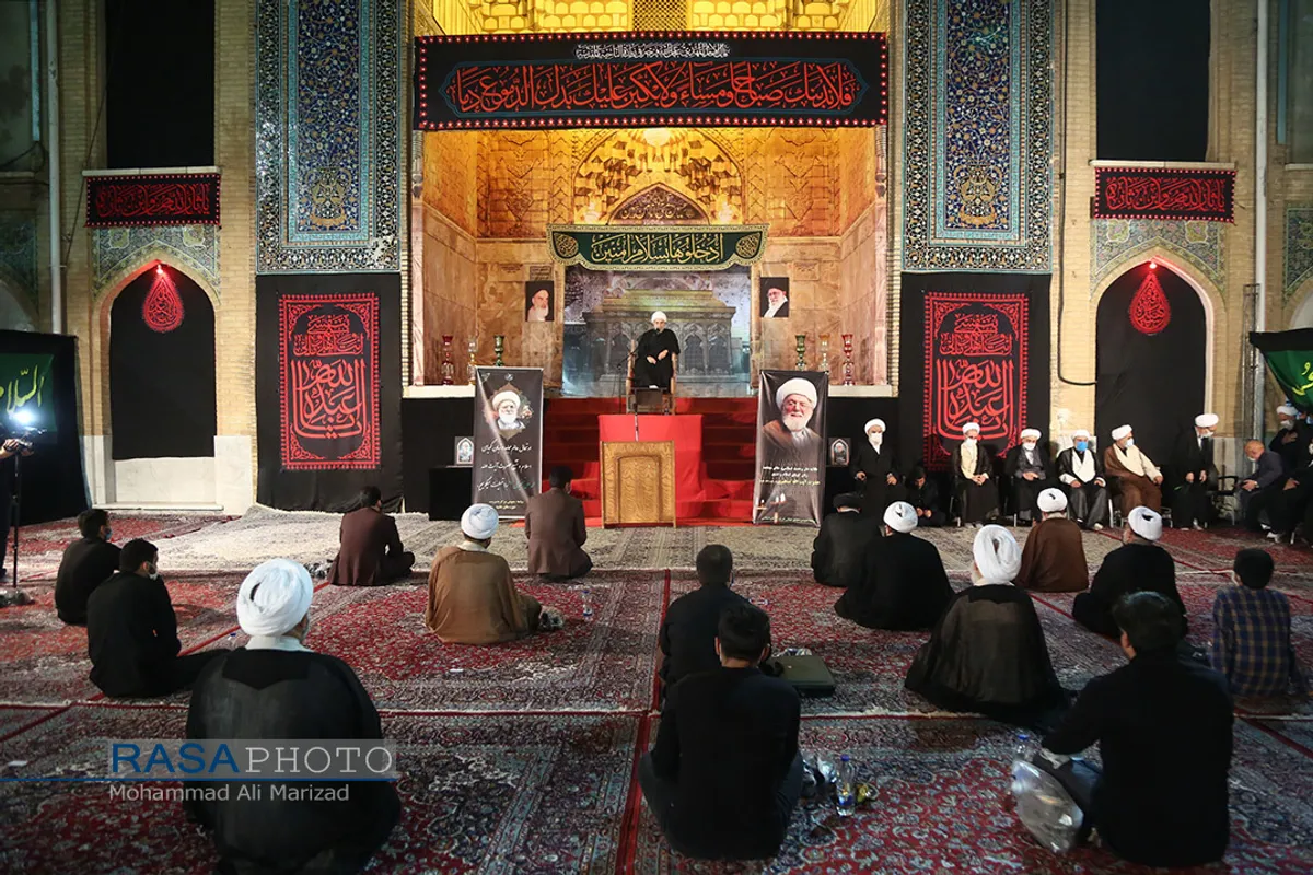 مراسم ختم آیت الله تسخیری در مدرسه فیضیه قم