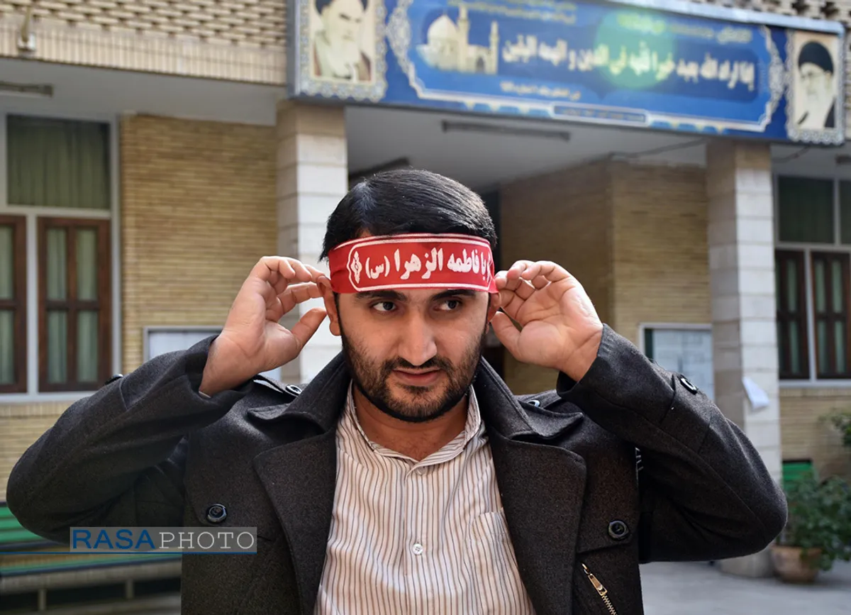 دسته عزاداری طلاب حوزه علمیه ایروانی تهران در روز شهادت حضرت صدیقه طاهره فاطمه الزهرا (سلام الله علیها)