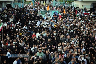 تشییع و تدفین دو شهید گمنام دفاع مقدس در مسجد مقدس جمکران