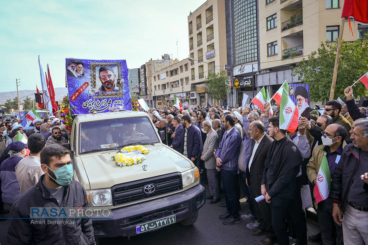 تشییع شهید مدافع امنیت حجت&zwnj;الاسلام &laquo;محمد مؤیدی&raquo; در شیراز&lrm;&lrm;