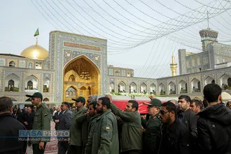 تشییع پیکر سردار منصوری در مشهد