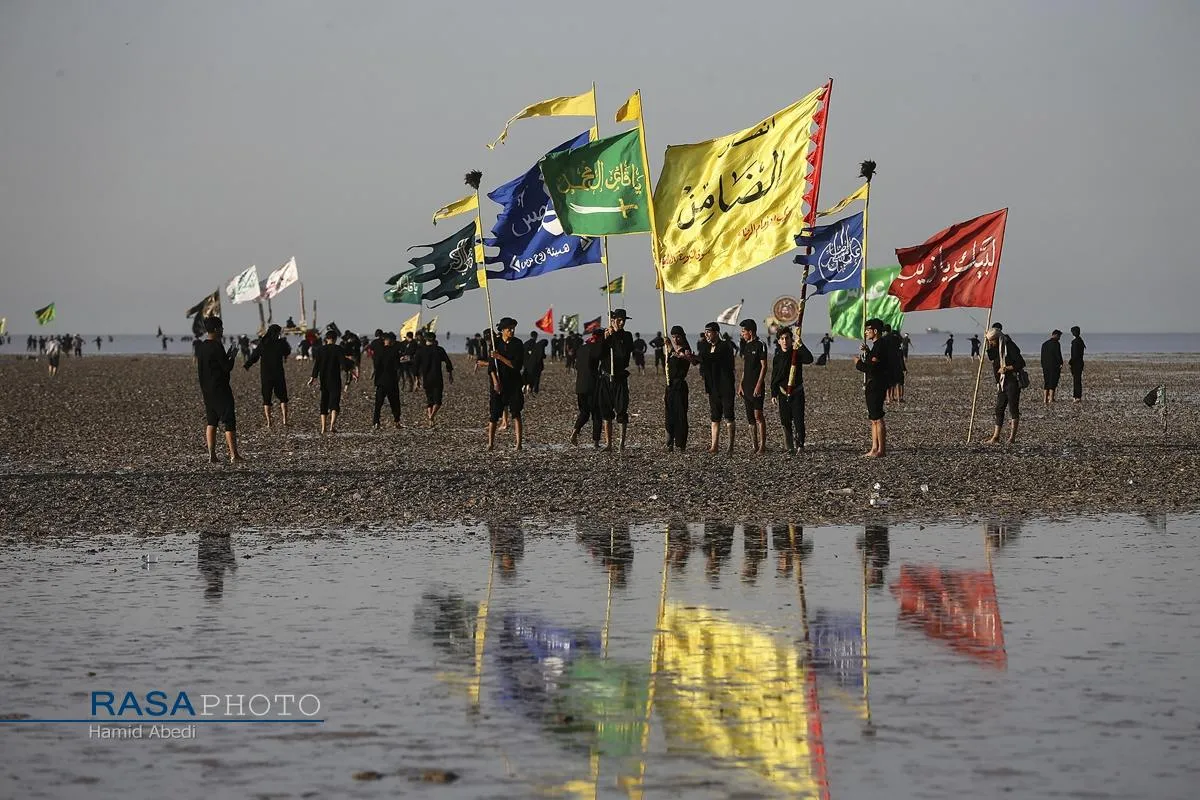 حرکت زائران اربعین حسینی (ع) از جنوب عراق- رأس البیشه