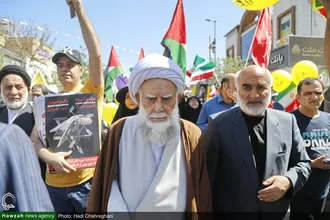 حضور شخصیت های حوزوی در راهپیمایی روز جهانی قدس