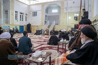 عزاداری روز شهادت حضرت امام موسی بن جعفر (ع) در بیت حضرت آیت الله شبیری زنجانی
