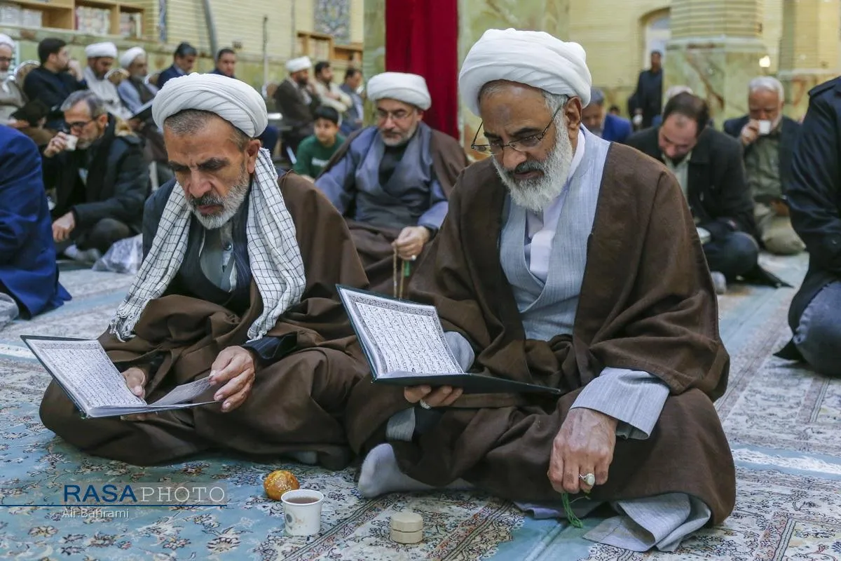 مراسم ختم ابوالزوجه آیت الله کعبی در قم