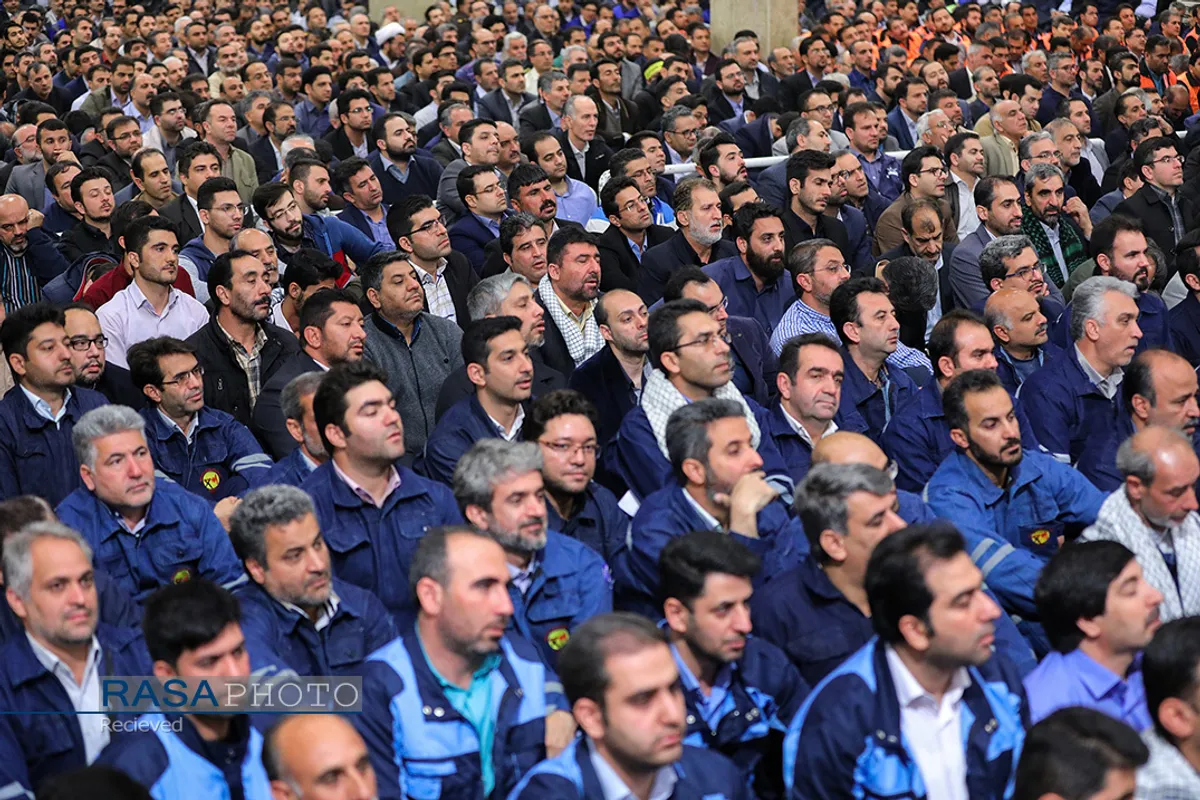 دیدار کارگران با مقام معظم رهبری