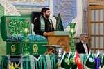 آیین تعویض پرچم گنبد منور رضوی در روز میلاد امام رضا(علیه&zwnj;السلام)
