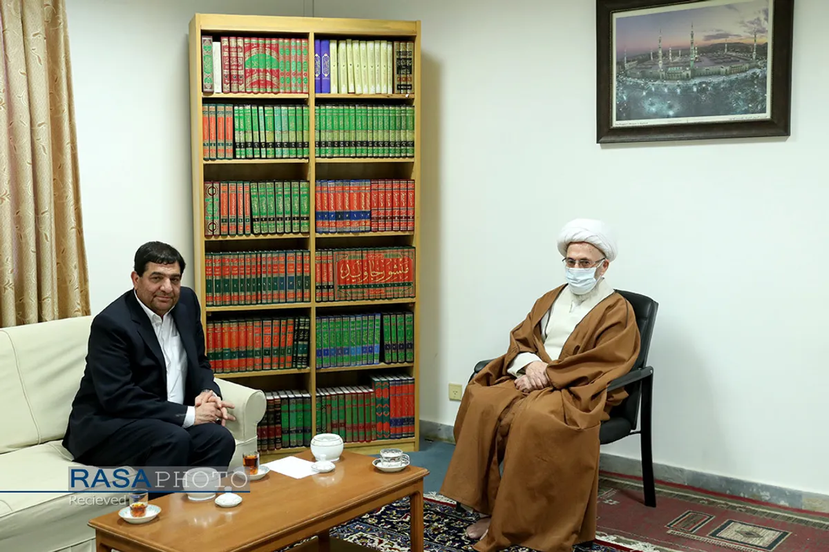 دیدار مخبر معاون اول رئیس جمهور با حضرت آیت الله نوری همدانی و شخصیت&zwnj;های حوزه علمیه قم
