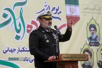 امیر دریادار شهرام ایرانی | راهپیمایی سالروز یوم الله ۱۳ آبان در قم