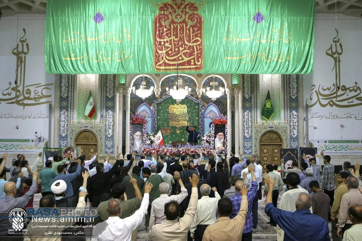 جشن باشکوه شب عید سعید غدیر در حرم مطهر بانوی کرامت