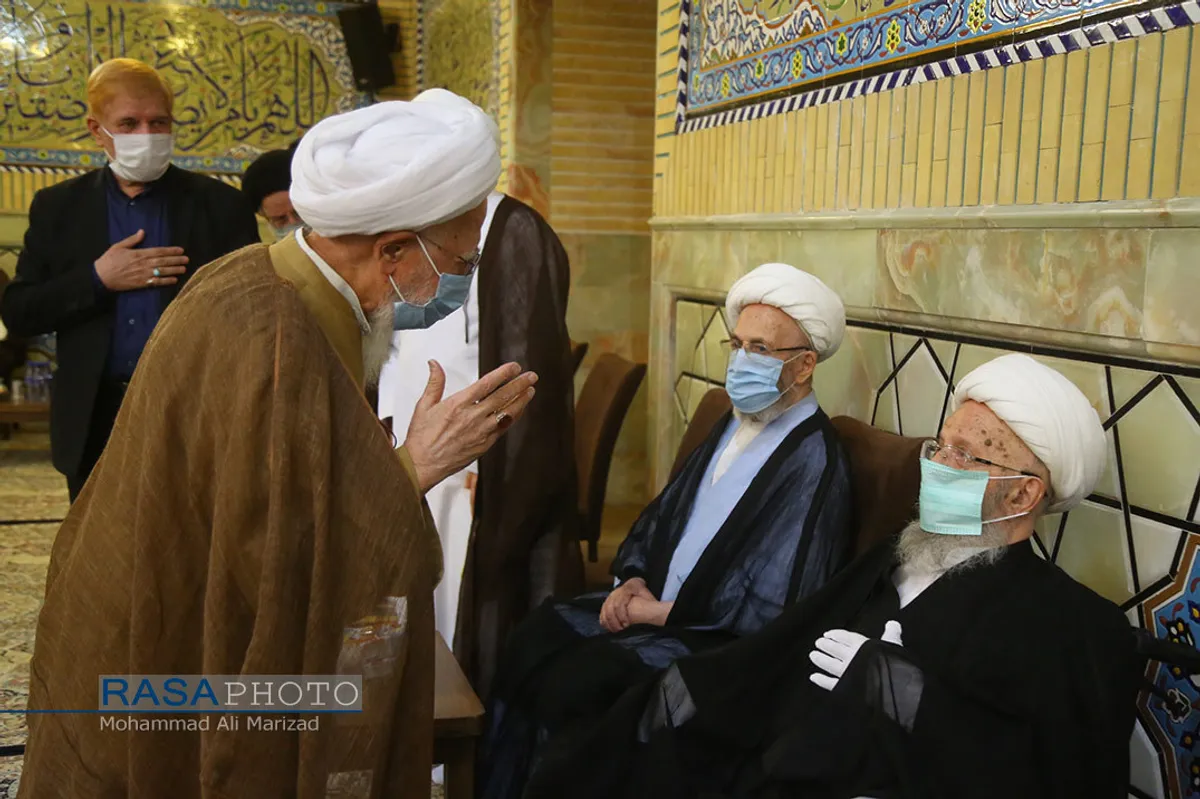 مراسم ختم برادر حضرت آیت الله مکارم شیرازی با حضور مراجع تقلید