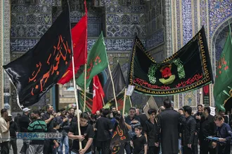 عزاداری روز تاسوعای حسینی در حرم مطهر رضوی