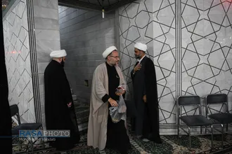 مراسم عزاداری شب هفتم محرم و وداع با پیکر طلبه شهید مدافع حرم در هیئت ثارالله قم