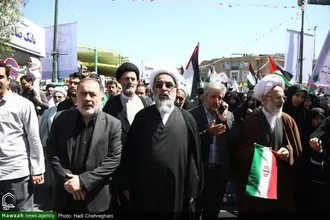 حضور شخصیت های حوزوی در راهپیمایی روز جهانی قدس