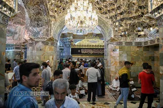 سیاه پوش ضریح و صحن&zwnj;های حرم کریمه اهلبیت (ع) در آستانه محرم