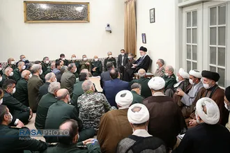 دیدار جمعی از فرماندهان ارشد نیرو&zwnj;های مسلح با فرمانده کل قوا
