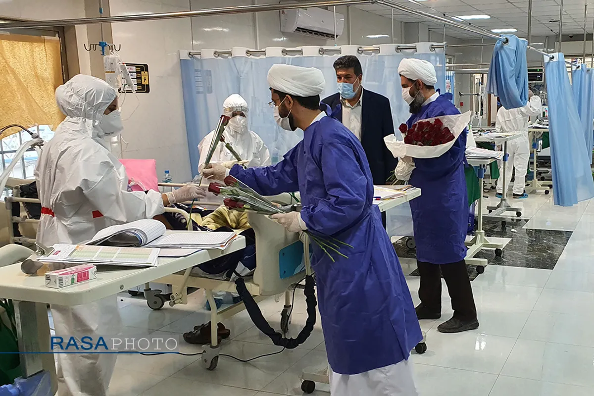 حضور طلاب جهادگران در بیمارستان رازی اهواز