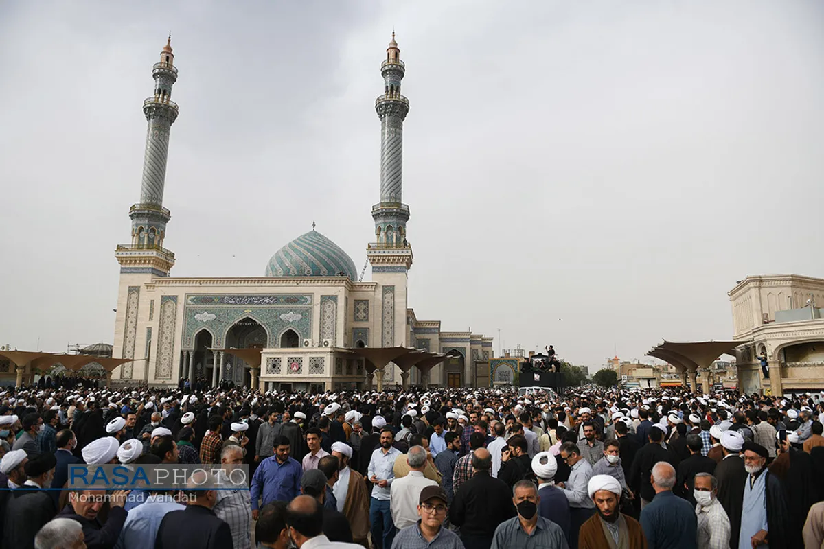 تشییع پیکر مرحوم آیت الله فاطمی&zwnj;نیا در قم
