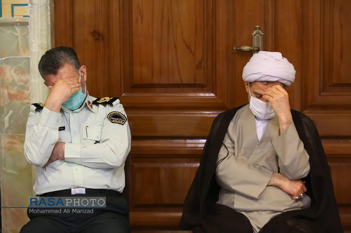 مراسم ختم برادر حضرت آیت الله مکارم شیرازی با حضور مراجع تقلید