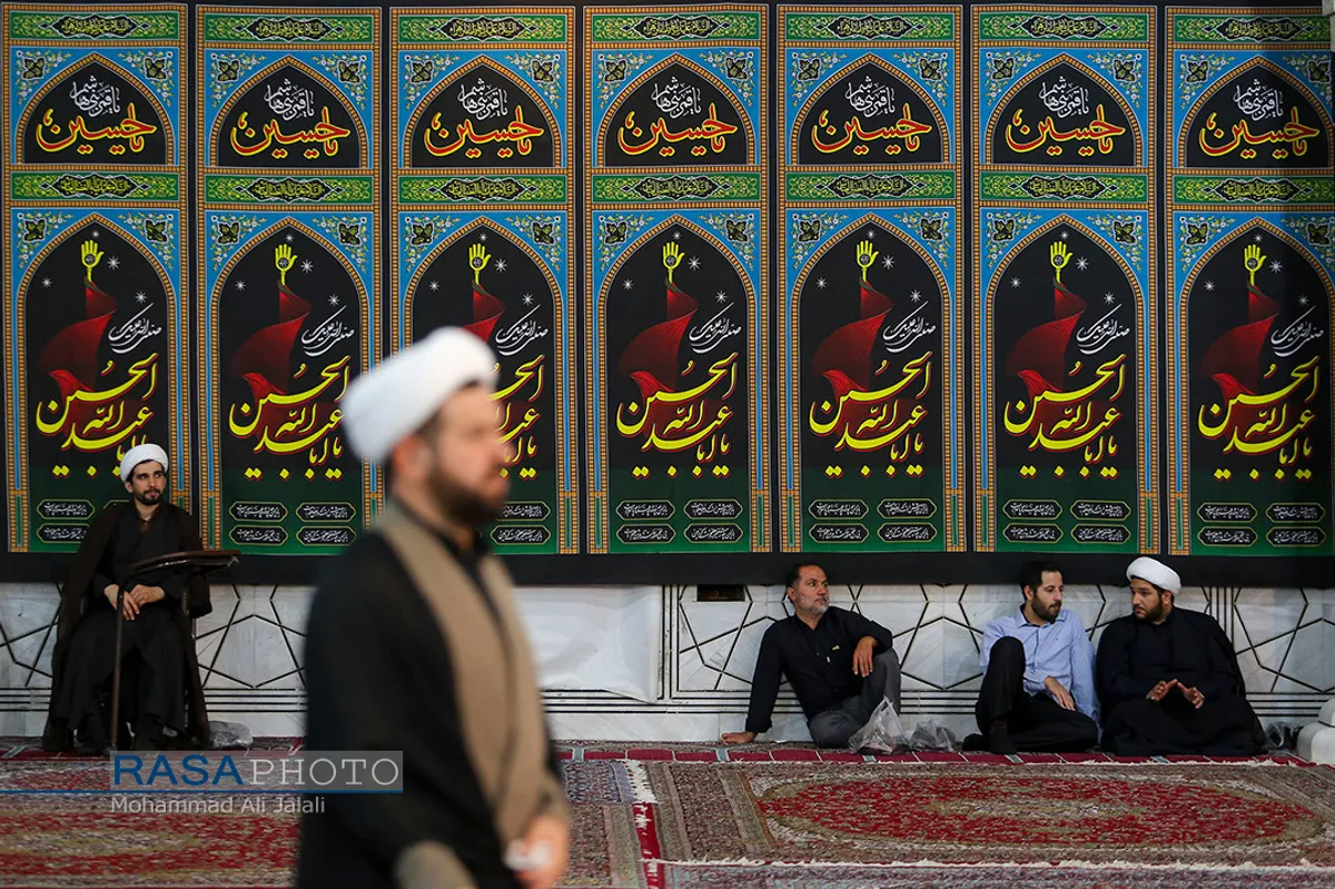 مراسم سوگواری حضرت اباعبدالله&zwnj;الحسین(ع) در هیئت ثارالله قم&lrm;