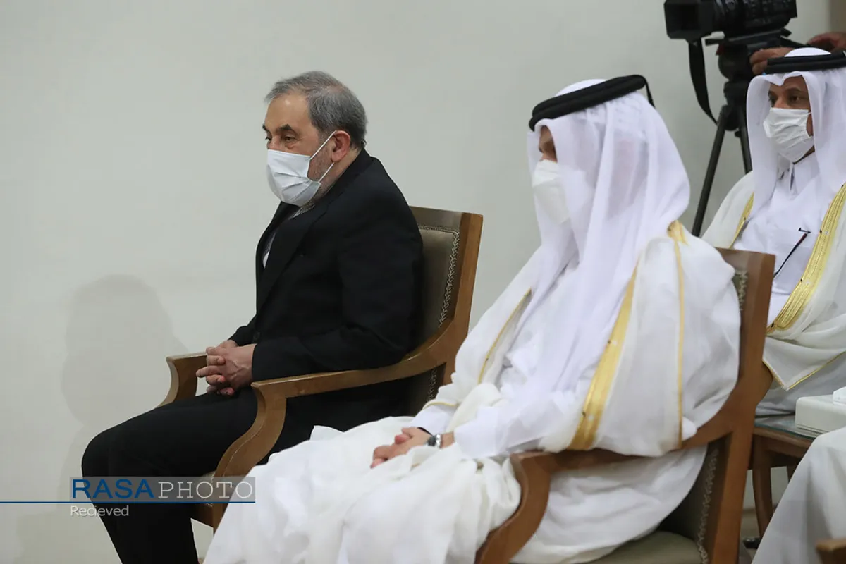 دیدار امیر قطر و هیئت همراه با رهبر معظم انقلاب