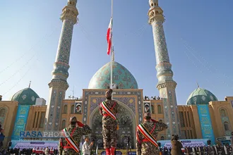 صبحگاه مشترک نیرو&zwnj;های مصلح با عنوان بیعت با امام زمان (عج) با حضور سردار باقری فرمانده کل نیرو&zwnj;های مصلح و حجت الاسلام والمسلمین رحیمیان