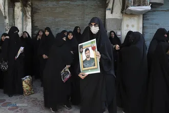 تشییع ۲ شهید سپاه در حمله رژیم صهیونیستی
