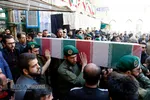 مراسم تشییع دو شهید گمنام دفاع مقدس&lrm; در تهران