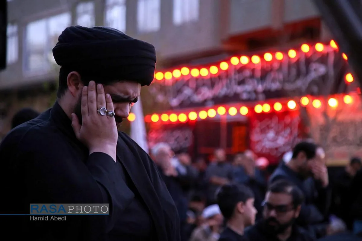 دسته عزاداری روز شهادت حضرت امیر المومنین (علیه&zwnj;السلام) با حضور حضرت آیت الله وحید خراسانی