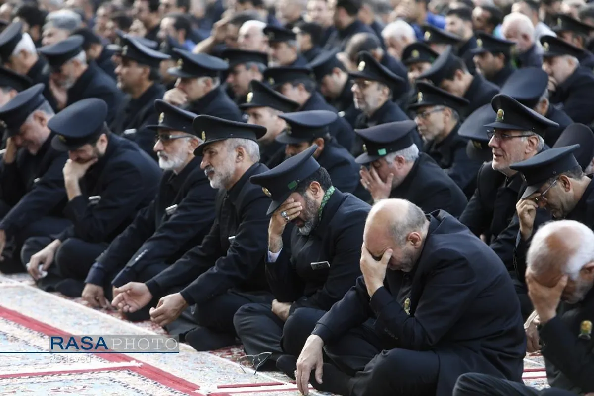 آیین اذن عزا و تعویض پرچم حرم مطهر رضوی در آغاز ماه محرم
