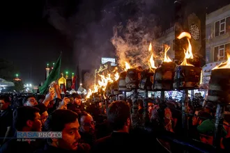 آئین سنتی مشعل گردانی نجفی&zwnj;های مقیم قم