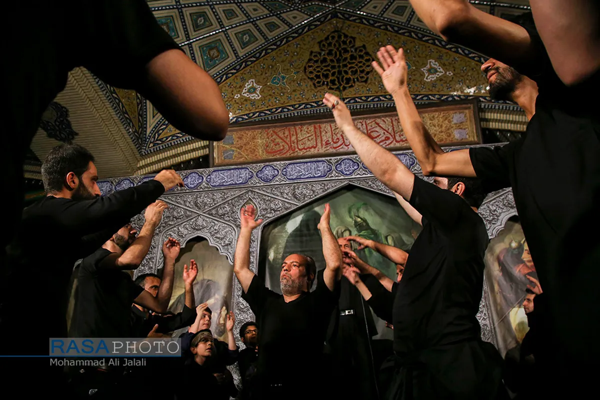 مراسم سوگواری حضرت اباعبدالله&zwnj;الحسین(ع) در هیئت ثارالله قم&lrm;
