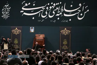 مراسم عزاداری شب شهادت حضرت فاطمه&zwnj;زهراء (سلام&zwnj;الله&zwnj;علیها) با حضور رهبر انقلاب