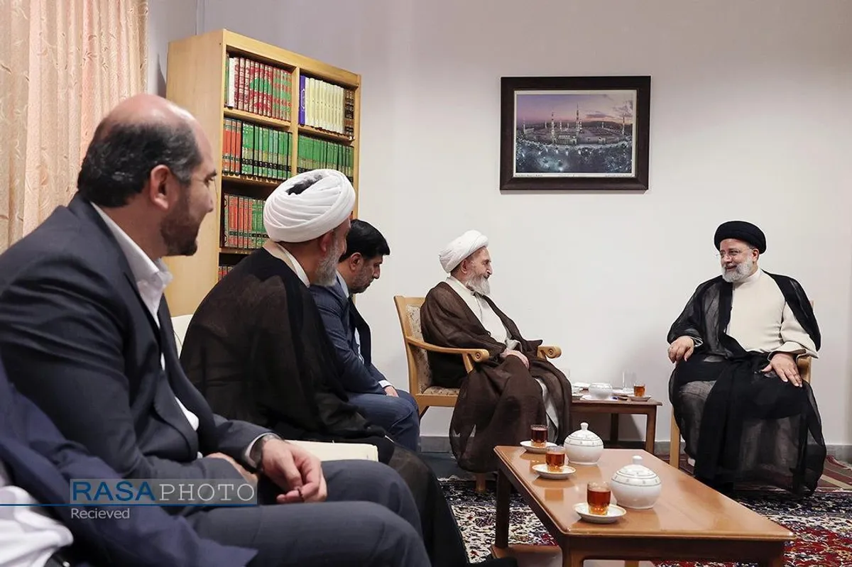 شهید آیت الله رئیسی در محضر بزرگان
