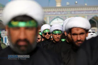 صبحگاه مشترک نیرو&zwnj;های مصلح با عنوان بیعت با امام زمان (عج) با حضور سردار باقری فرمانده کل نیرو&zwnj;های مصلح و حجت الاسلام والمسلمین رحیمیان