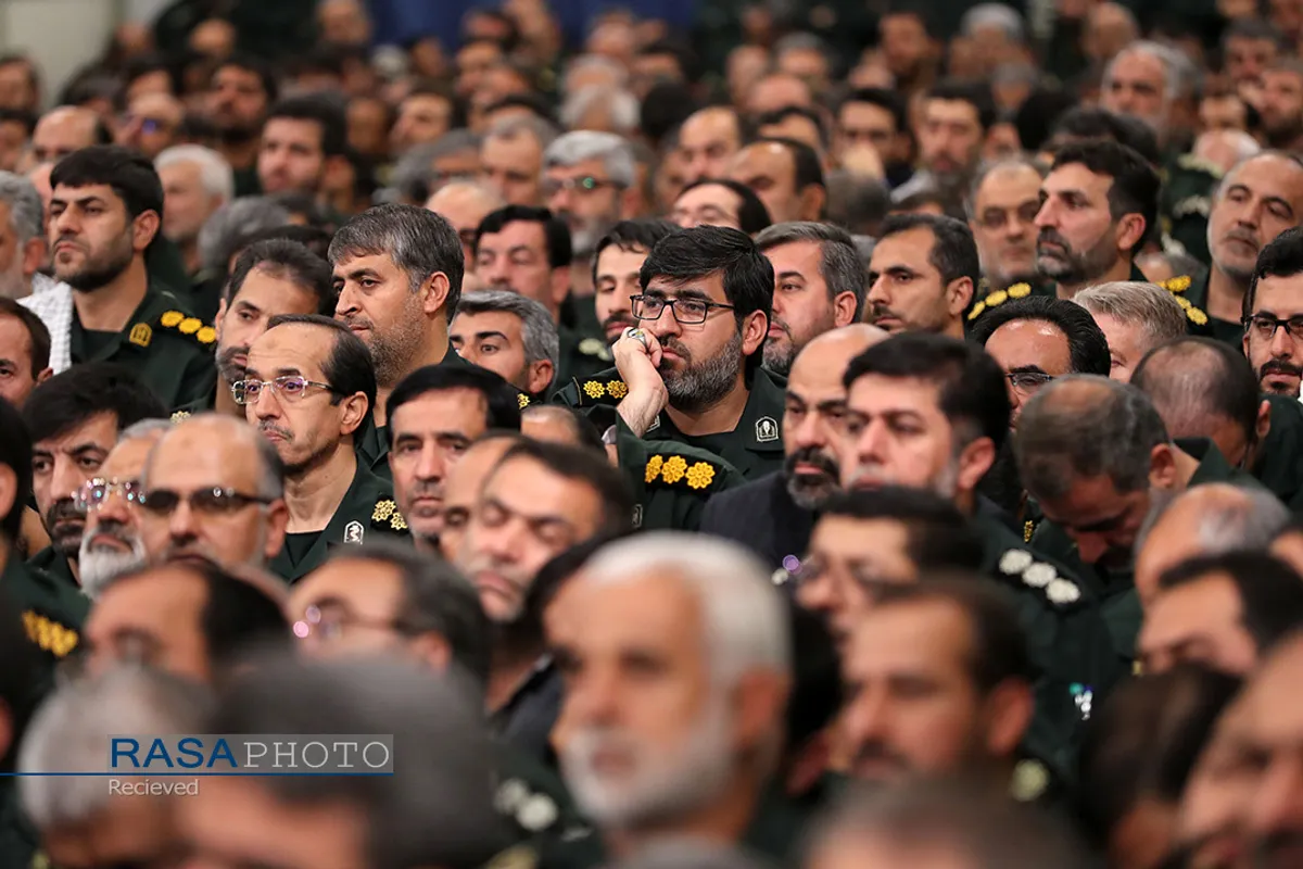 دیدار هزاران نفر از فرماندهان سپاه پاسداران انقلاب اسلامی با حضرت آیت الله خامنه ای فرمانده کل قوا