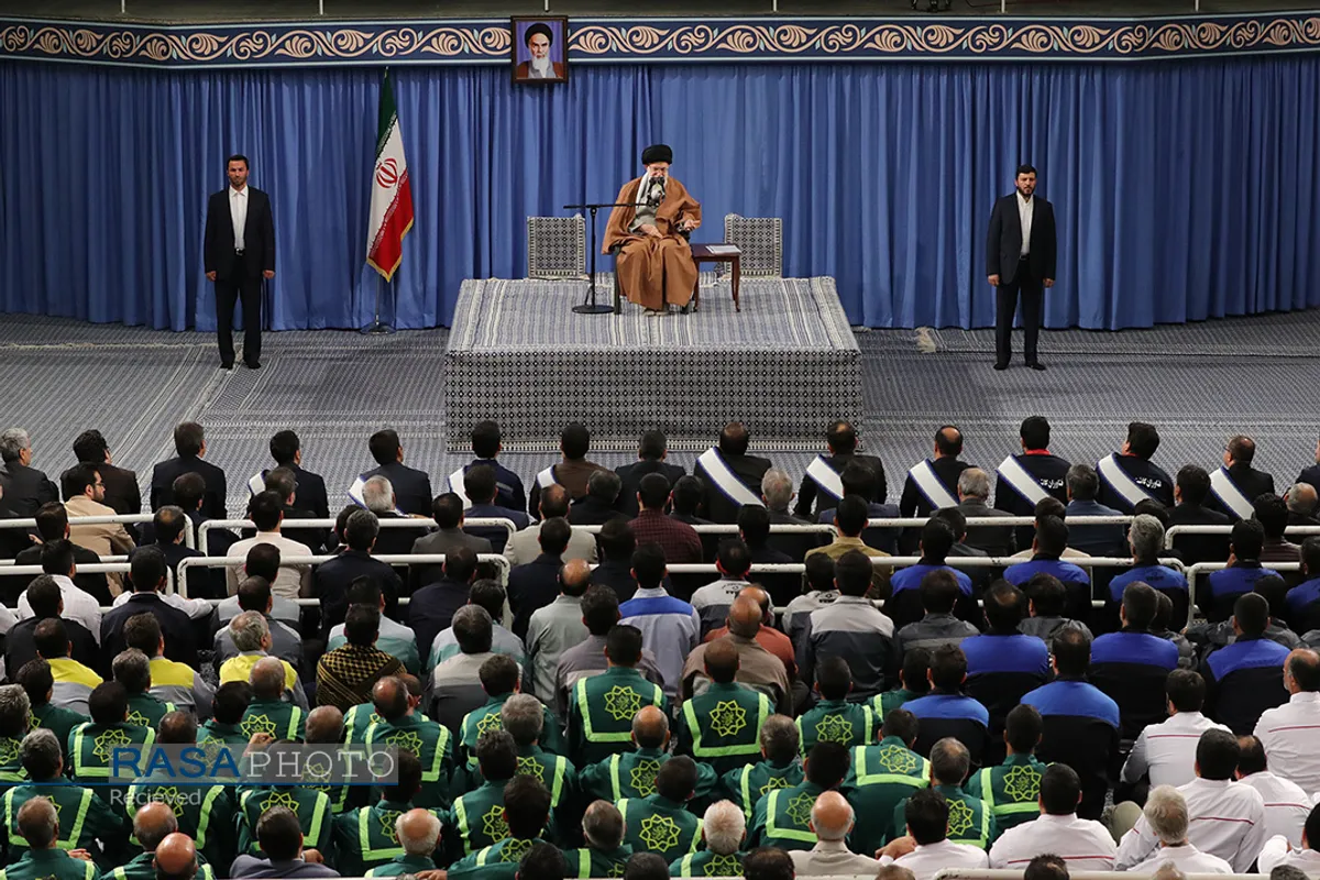 دیدار کارگران با مقام معظم رهبری