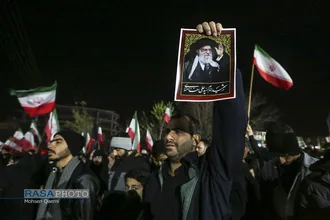 خروش انتقامی مردم قم در شب عزاداری شهادت امام خامنه&zwnj;ای (قدس&zwnj;سره)