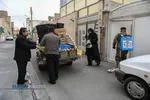 ضدعفونی معابر و توزیع اقلام بهداشتی توسط طلاب و جوانان غیر ایرانی شباب المقاومه